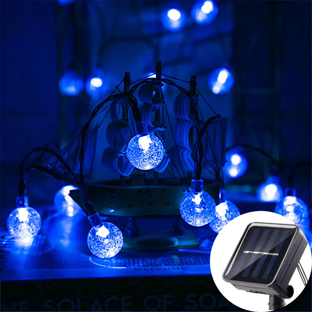 LED Solar String Lights Outdoor Waterproof Christmas Lights