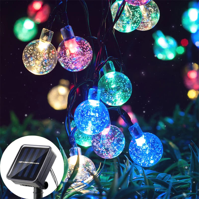 LED Solar String Lights Outdoor Waterproof Christmas Lights