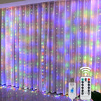 Christmas Lights LED  Curtain Lights 8 Mode Remote USB