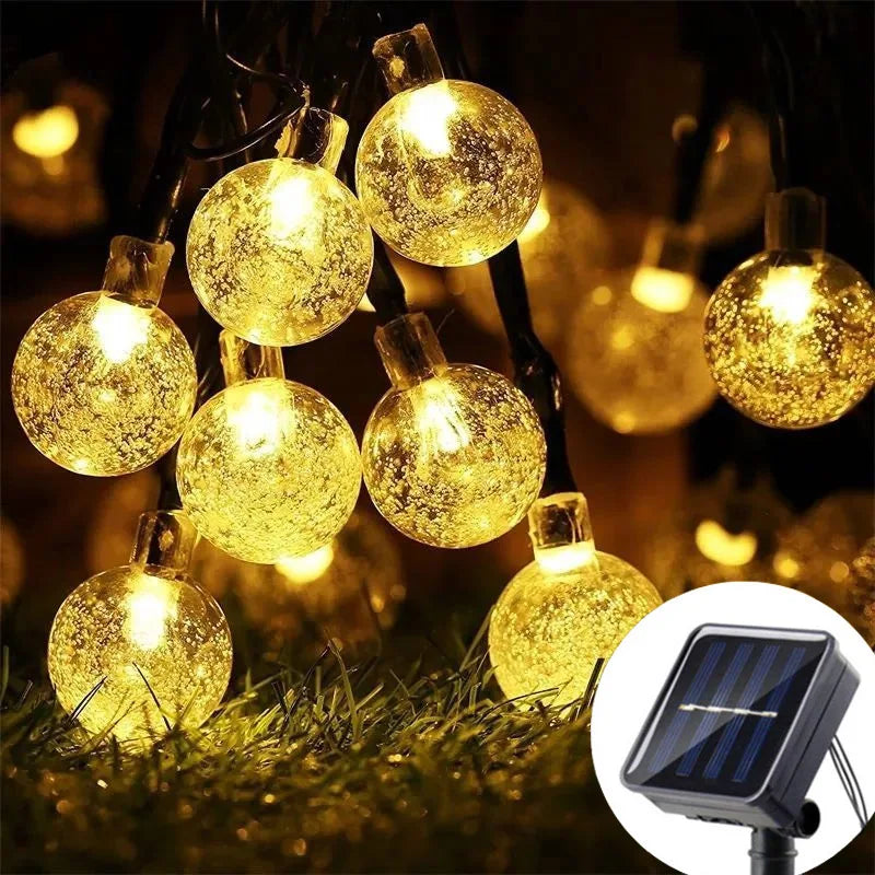 LED Solar String Lights Outdoor Waterproof Christmas Lights